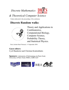 Discrete Mathematics &amp; Theoretical Computer Science Discrete Random walks
