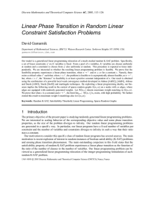 Linear Phase Transition in Random Linear Constraint Satisfaction Problems David Gamarnik