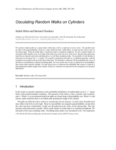 Osculating Random Walks on Cylinders Saibal Mitra and Bernard Nienhuis