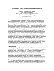 Experimental Design Applied to Borehole DC Resistivity