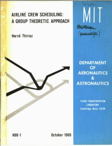 AIRLINE  CREW  SCHEDULING: A GROUP  THEORETIC  APPROACH