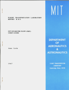 FLIGHT TRANSPORTATION  LABORATORY REPORT 67-3