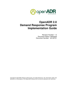 OpenADR 2.0 Demand Response Program Implementation Guide