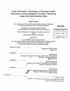 Using  Information  Technology  to  Exchange ... Information  among  Healthcare  Providers:  Measuring