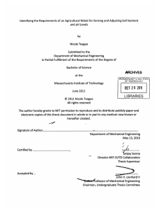 Identifying the  Requirements of an Agricultural  Robot for... pH Nicole Teague by