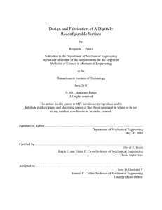 Design and Fabrication of A Digitally Reconfigurable Surface