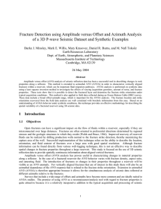 Fracture Detection using Amplitude versus Offset and Azimuth Analysis