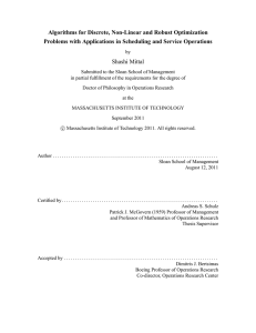 Algorithms for Discrete, Non-Linear and Robust Optimization