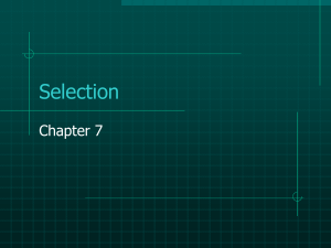 Selection Chapter 7