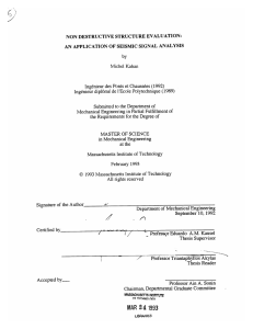 NON  DESTRUCTIVE  STRUCTURE  EVALUATION: by Michel  Kahan