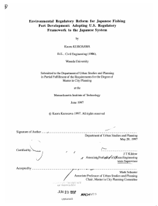 Environmental  Regulatory  Reform  for  Japanese ... Port  Development:  Adopting  U.S.  Regulatory