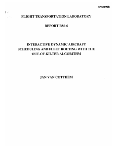 FLIGHT TRANSPORTATION  LABORATORY REPORT R86-6 INTERACTIVE  DYNAMIC  AIRCRAFT