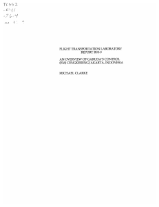 / IUj FLIGHT TRANSPORTATION  LABORATORY REPORT R95-9