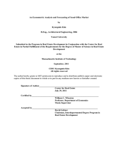 An Econometric Analysis and Forecasting of Seoul Office Market by  Kyungmin Kim