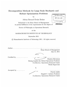 Decomposition  Methods  for  Large  Scale ... Robust  Optimization  Problems CSP