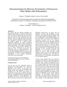 Characterization by Mercury Porosimetry of Nonwoven Fiber Media with Deformation