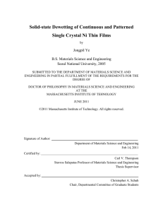 Solid-state Dewetting of Continuous and Patterned Single Crystal Ni Thin Films