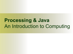 Processing &amp; Java An Introduction to Computing