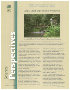 Caspar Creek Watersheds Experiments
