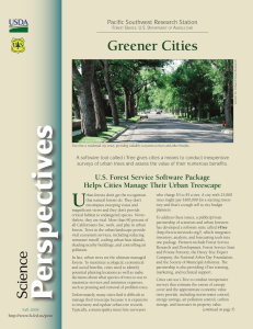 Greener Cities Pacific Southwest Research Station