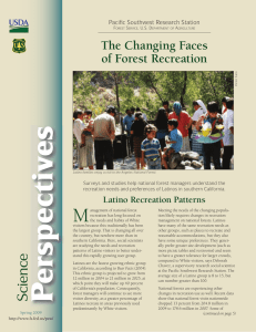 The Changing Faces of Forest Recreation Pacific	Southwest	Research	Station