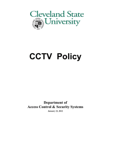 CCTV  Policy  Department of Access Control &amp; Security Systems
