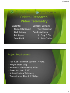 Orbital Research Video Telemetry