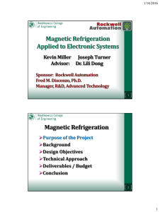 Magnetic Refrigeration Applied to Electronic Systems