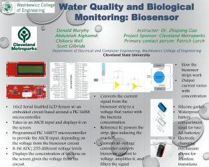 Water Quality and Biological Monitoring: Biosensor