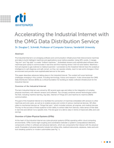 Accelerating the Industrial Internet with the OMG Data Distribution Service WHITEPAPER