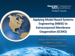 Applying Model Based Systems Engineering (MBSE) to Extracorporeal Membrane Oxygenation (ECMO)