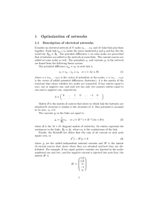 1 Optimization of networks 1.1 Description of electrical networks