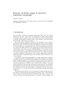 Recovery of blocky images in electrical impedance tomography 1 Introduction