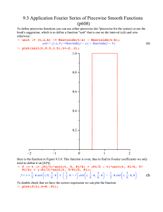 9.3 Application Fourier Series of Piecewise Smooth Functions (p608)