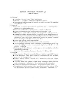 REVIEW SHEET FOR MIDTERM #2 MATH 2280-2 Chapter 4: