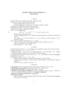 REVIEW SHEET FOR MIDTERM #1 MATH 2280-2 1. Theory