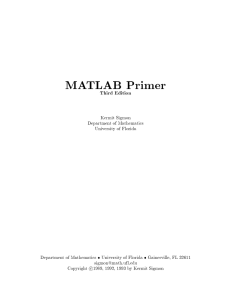 MATLAB Primer Third Edition