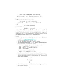 MATH 5620 NUMERICAL ANALYSIS II Problem 1 Consider the Poisson equation