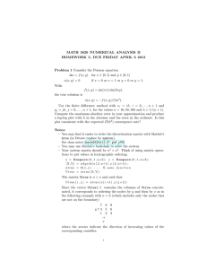 MATH 5620 NUMERICAL ANALYSIS II Problem 1 Consider the Poisson equation