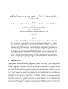 Multiscale analysis of heat transfer in fully developed turbulent channel flow ,