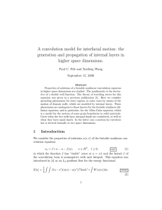 A convolution model for interfacial motion: the higher space dimensions.