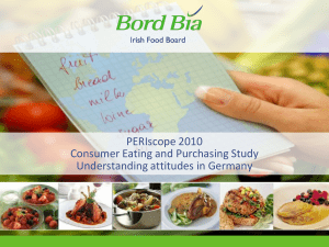 PERIscope 2010 Consumer Eating and Purchasing Study Understanding attitudes in Germany