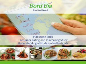 PERIscope 2010 Consumer Eating and Purchasing Study Understanding attitudes in Netherlands