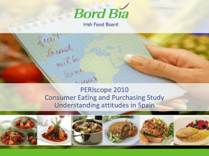 PERIscope 2010 Consumer Eating and Purchasing Study Understanding attitudes in Spain