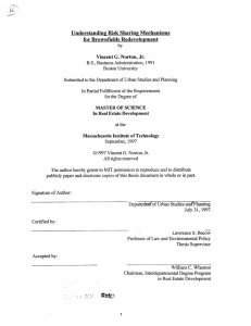 Understanding Risk Sharing Mechanisms for Brownfields  Redevelopment