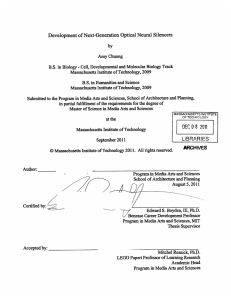 Development  of Next-Generation  Optical Neural  Silencers Amy Chuong