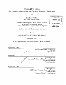 Beyond  the  Lens: Communicating  Context Sensing, Visualization