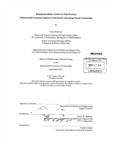 Manufacturability of Lab-on-Chip  Devices: