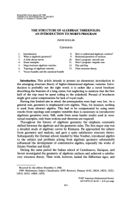 THE STRUCTURE OF ALGEBRAIC THREEFOLDS: AN INTRODUCTION TO MORI'S PROGRAM