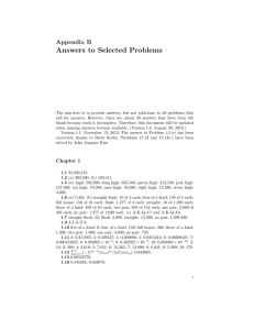 Answers to Selected Problems Appendix B